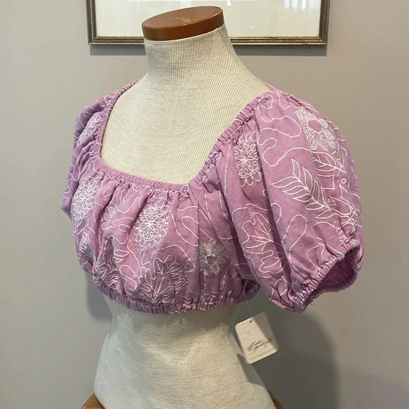 NWT!! Free People - Lotus Set Dress (Top Only) - Orchid/White Combo - Size XS - Picture 7 of 10